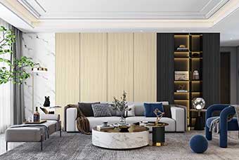 马鞍山轻奢风格-客厅