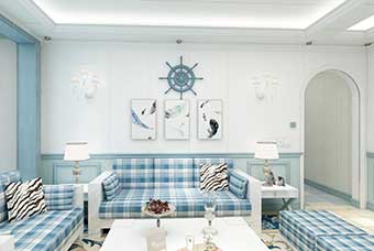 马鞍山地中海风格-客厅